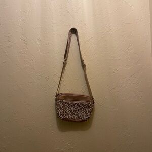 DKNY Tan and Brown Crossbody Bag